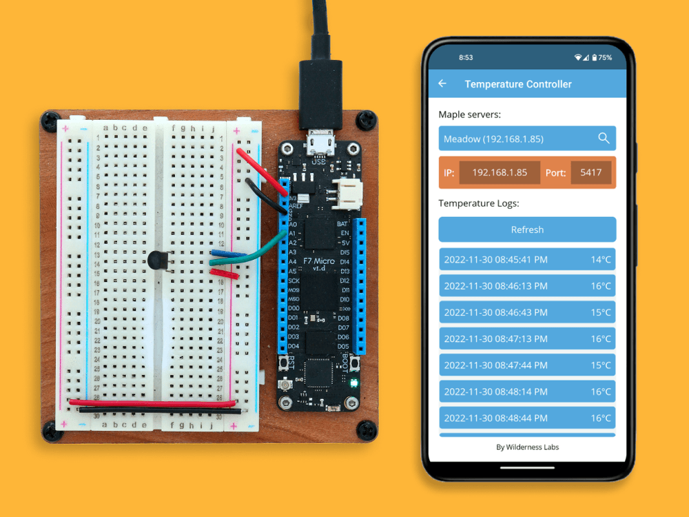 iot, dotnet, meadow, maple, sensor, temperature