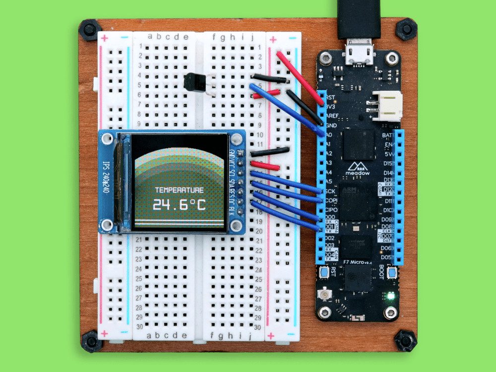 iot, dotnet, meadow, temperature